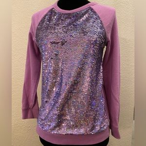 Cat & Jack size 10/12 purple or pink flip sequin sweatshirt